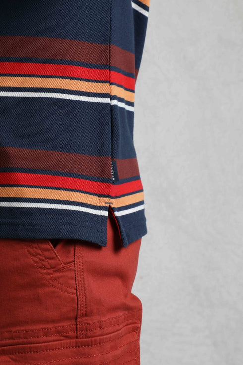 Weird Fish 203367 Sunbury Organic Pique Stripe Polo